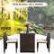 Costway 3 PCS Cushioned Outdoor Wicker Patio Set Garden Lawn Sofa Furniture Seat Brown No Assembly